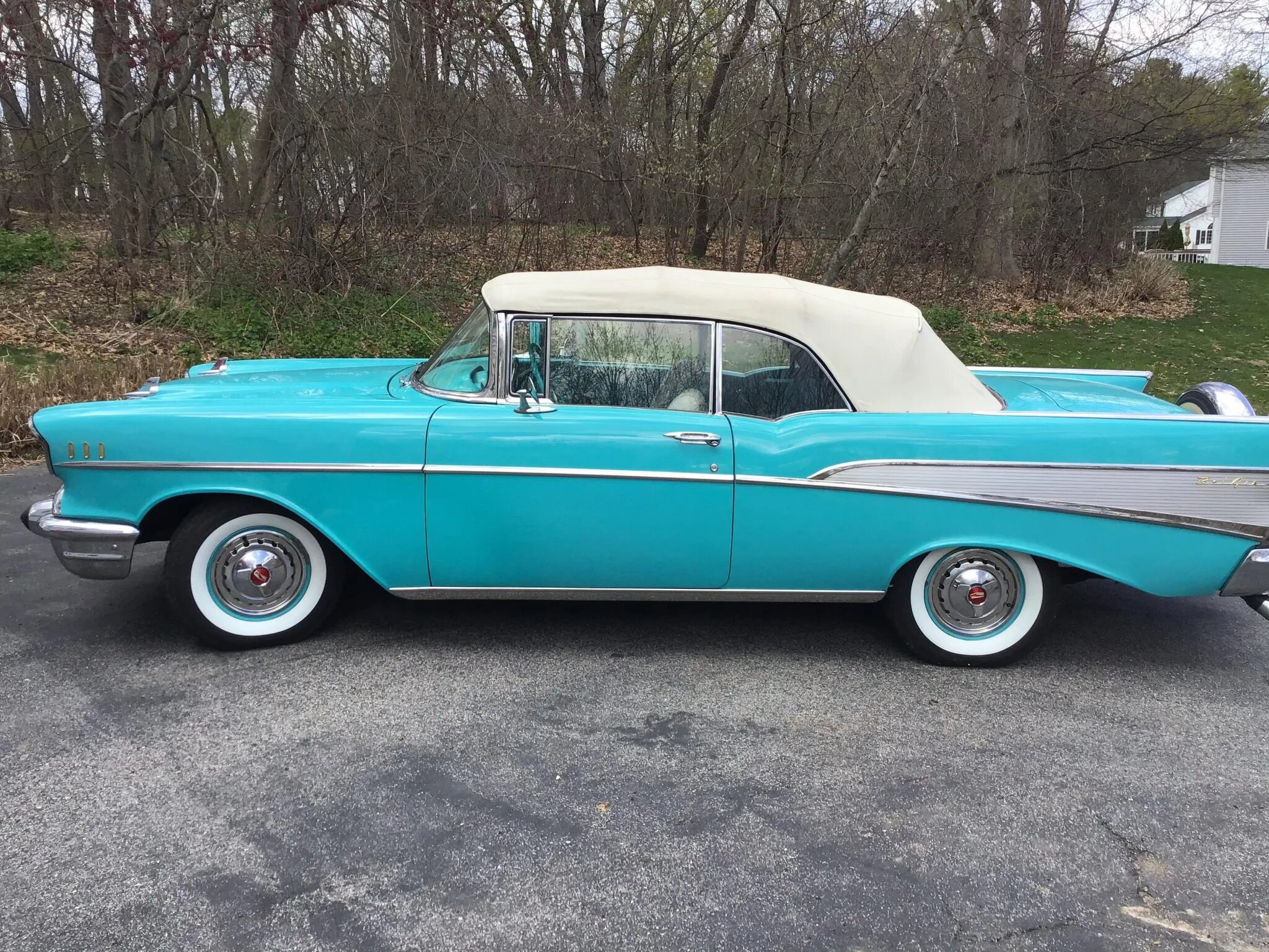 1957 Chevrolet Bel Air Convertible Turquoise V8 - Muscle Vintage Cars